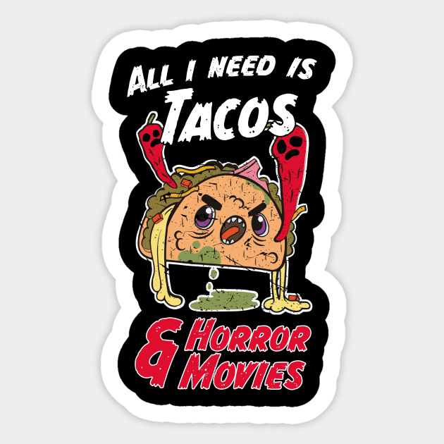 Halloween Party Gift For A Horror Movie And Taco Fan Costume Sticker by star trek fanart and more